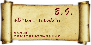 Bátori István névjegykártya