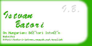istvan batori business card